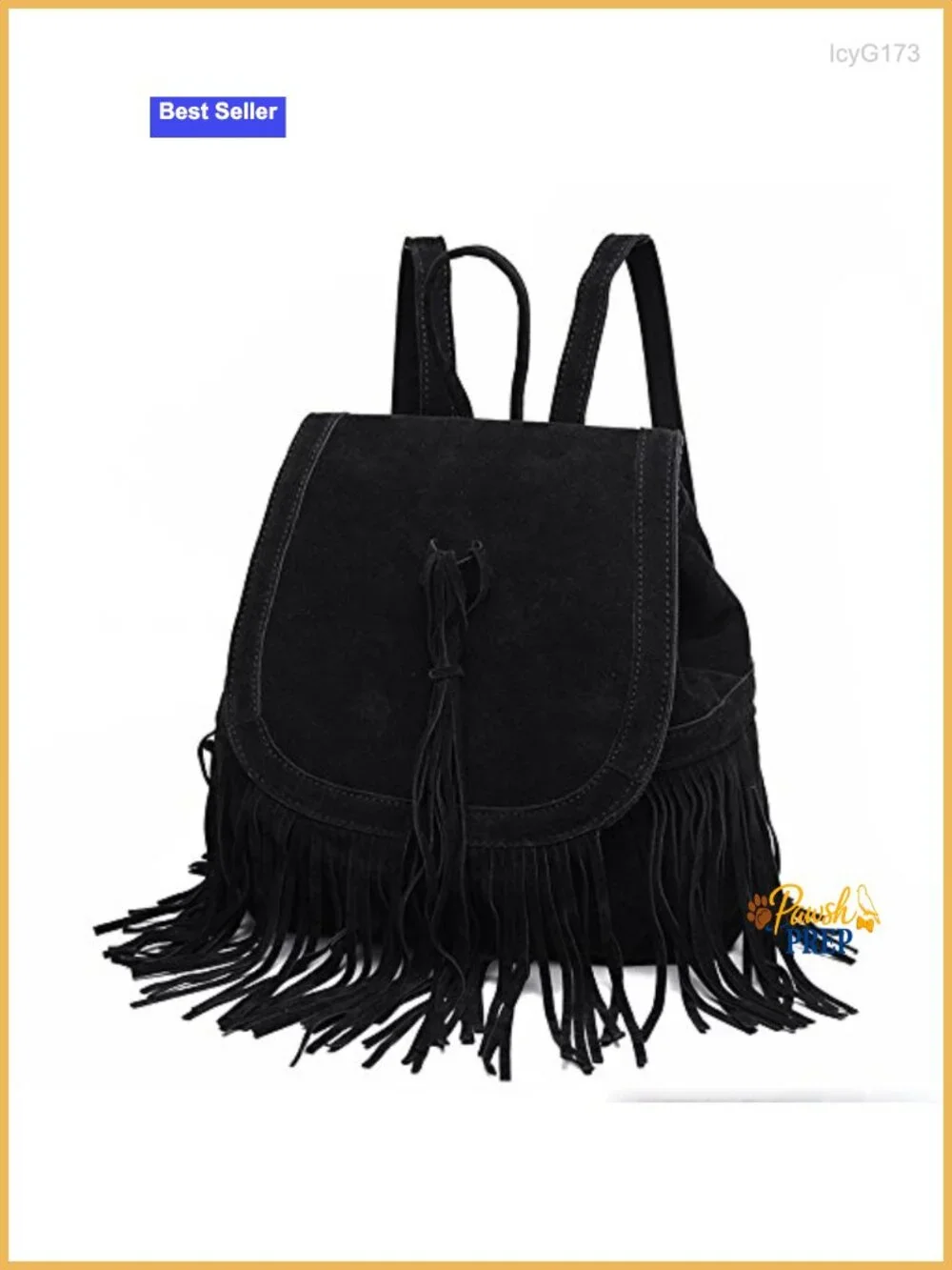 Women Faux Leather Fringe Tassel Backpack Purse Travel Daypack Shoulder Bag